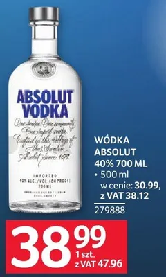 Wódka 40% 700ml + 500ml promocja w Selgros