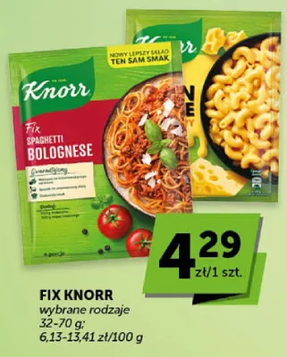 Fix Knorr Spaghetti Bolognese promocja w Euro Sklep