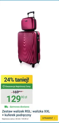 Zestaw walizek RGL: walizka XXL + kuferek podręczny promocja w ERLI