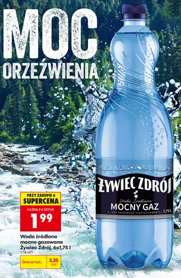 Woda źródlana mocno gazowana Żywiec Zdrój promocja w Biedronka