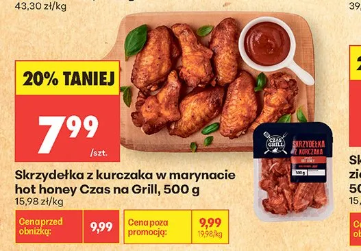 Skrzydełka z kurczaka w marynacie hot honey Czas na Grill promocja w Biedronka