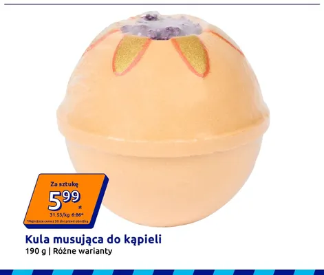 Kula musująca do kąpieli promocja w Action