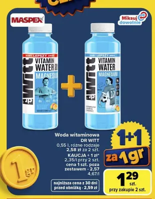 Woda witaminowa Dr Witt promocja w Carrefour