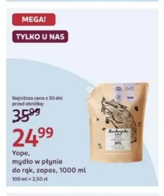 Mydło w płynie do rąk zapas Yope promocja w Rossmann