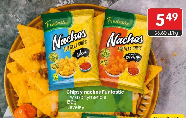Chipsy nachos Funtastic solone promocja w Market Point