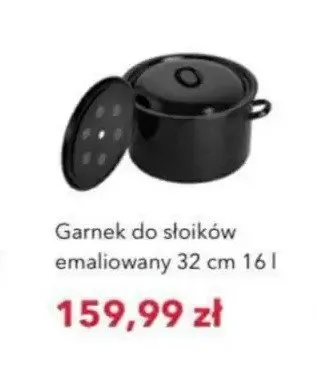 Garnek do słoików emaliowany 32 cm 16 l promocja w Nela