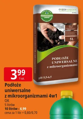 Podłoże uniwersalne z mikroorganizmami 4w1 promocja w Leclerc