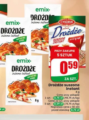 Drożdże suszone instant Cykoria promocja w Dino