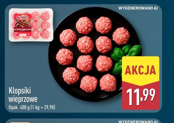 Klopsiki wieprzowe Elpozo promocja w Aldi