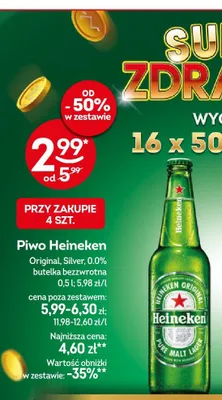 Piwo Heineken Silver promocja w Żabka