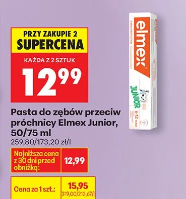 Pasta do zębów przeciw próchnicy Junior promocja w Biedronka