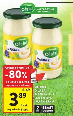 Majonez O la la! promocja w Intermarche