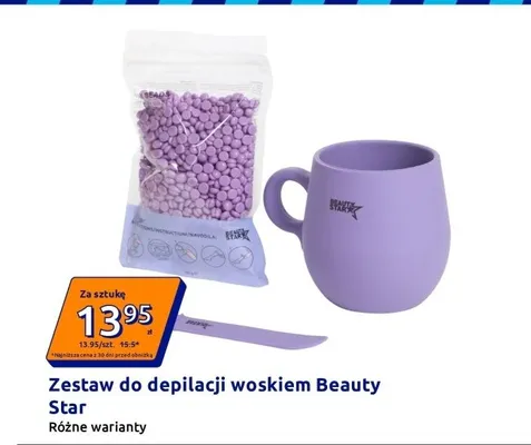 Zestaw do depilacji woskiem Beauty Star promocja w Action
