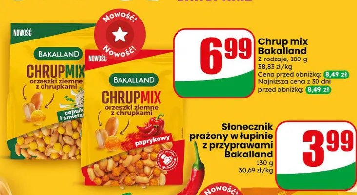 Chrup mix Bakalland cebulka i śmietanka promocja w Dino