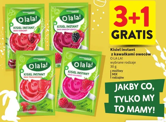 Kisiel instant smak malinowy promocja w Intermarche