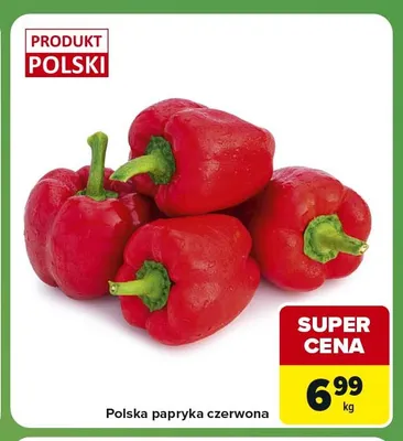 Polska papryka czerwona promocja w Carrefour Express