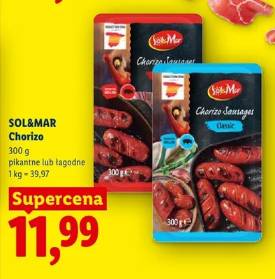 Chorizo łagodne Sol&Mar promocja w Lidl