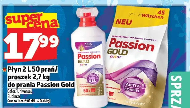 Płyn 2l 50 prań / proszek 2,7kg do prania promocja w TOPAZ