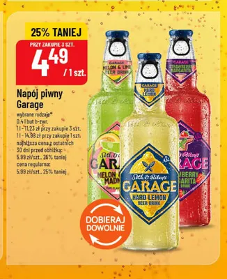 Napój piwny Garage Strawberry Margarita promocja w POLOmarket