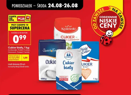 Cukier biały Sweet Family promocja w Biedronka