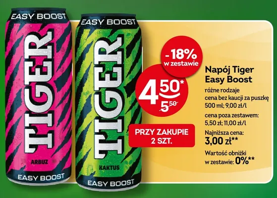 Napój Tiger Easy Boost Kaktus promocja w Żabka