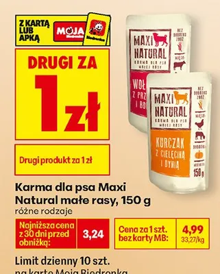 Karma dla psa małe rasy promocja w Biedronka