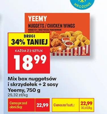 Mix box nuggetsów i skrzydełek Yeemy promocja w Biedronka