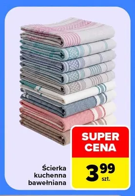 Ścierka kuchenna bawełniana promocja w Carrefour