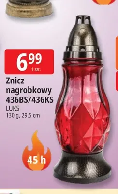 Znicz nagrobkowy 436KS Luks promocja w Leclerc