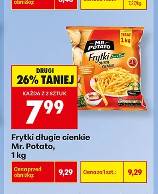 Frytki długie cienkie Mr. Potato promocja w Biedronka