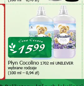 Płyn do płukania Coccolino Unilever promocja w CEZAR Delikatesy