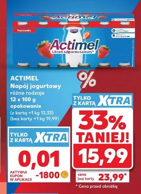 Napój jogurtowy Actimel promocja w Kaufland