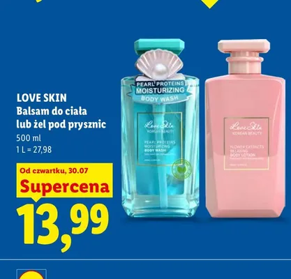 Żel pod prysznic Love Skin Pearl Proteins promocja w Lidl