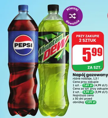 Napój gazowany Pepsi promocja w Dino