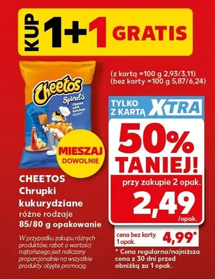 Chrupki kukurydziane Cheetos Spirals promocja w Kaufland