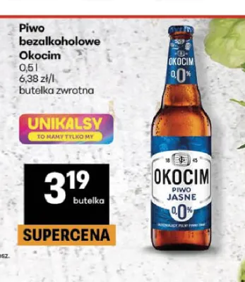 Piwo bezalkoholowe Okocim promocja w Delikatesy Centrum
