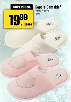 Kapcie Damskie rozmiary 36-41 promocja w POLOmarket