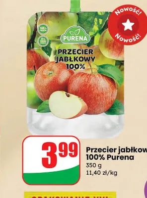 Przecier jabłkowy 100% Purena promocja w Dino