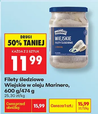 Filety śledziowe wiejskie w oleju promocja w Biedronka
