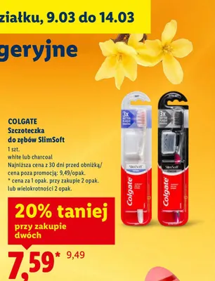 Szczoteczka do zębów SlimSoft charcoal promocja w Lidl