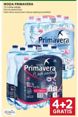 Woda Primavera różne rodzaje promocja w Stokrotka