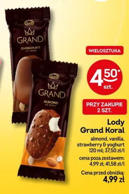 Lody Grand almond promocja w Żabka