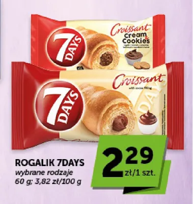 Rogalik 7Days Croissant z nadzieniem kakaowym promocja w Euro Sklep