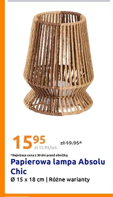 Papierowa lampa Absolu Chic promocja w Action