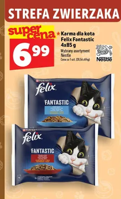 Karma dla kota Felix Fantastic 4-pak promocja w TOPAZ