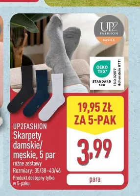 Skarpety męskie UP2FASHION 5-pak promocja w Aldi