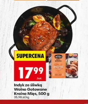 Indyk ze śliwką Wolno Gotowane Kraina Mięs promocja w Biedronka