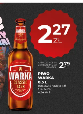 Piwo Warka Classic promocja w Duży Ben