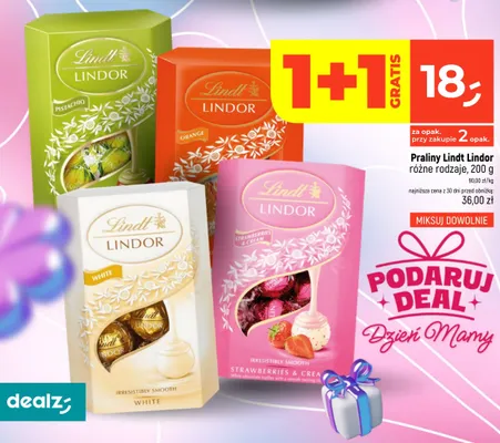 Praliny Lindt Lindor promocja w Dealz
