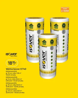 Wełna Isover KT40 promocja w Castorama